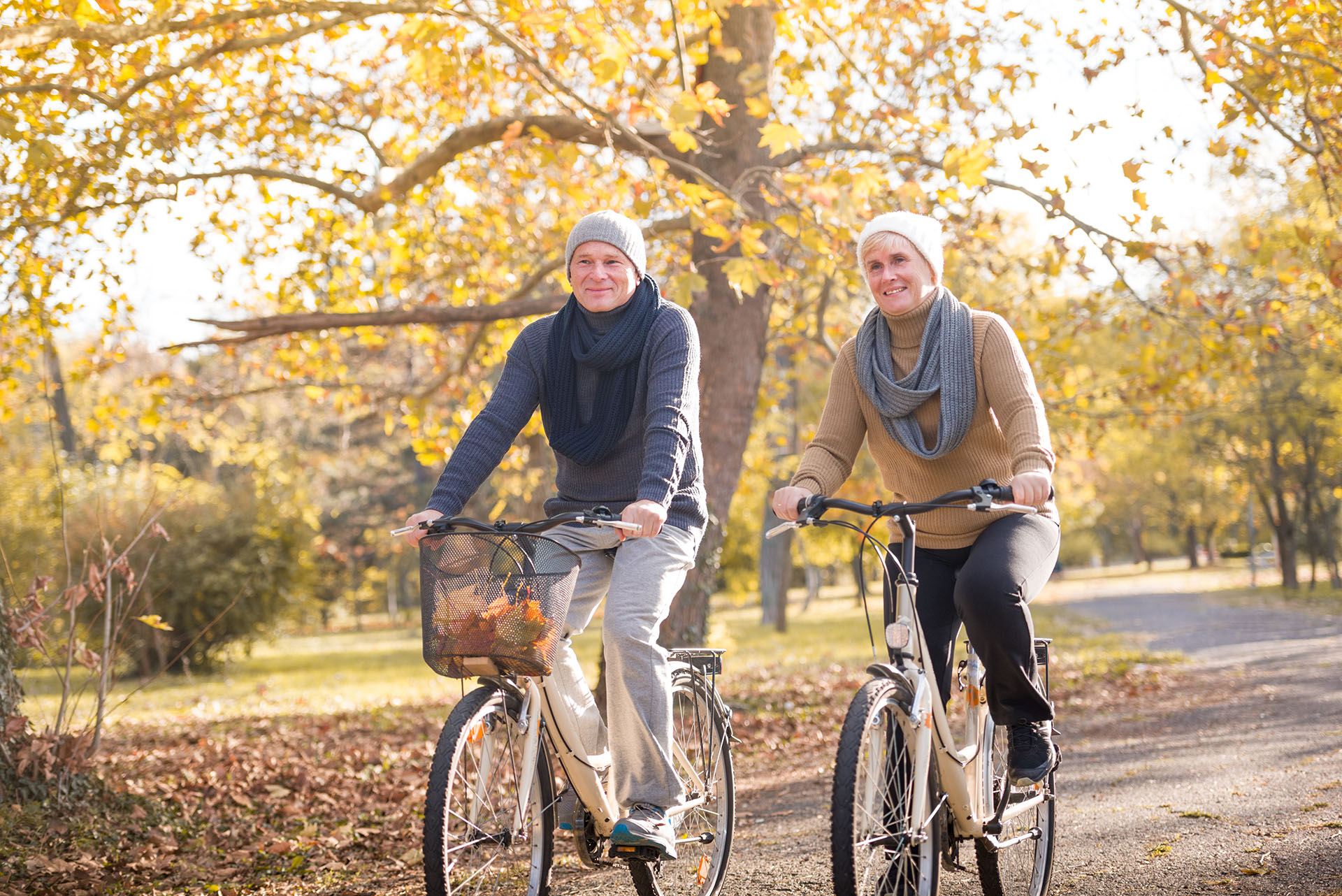 Couple Riding Bikes