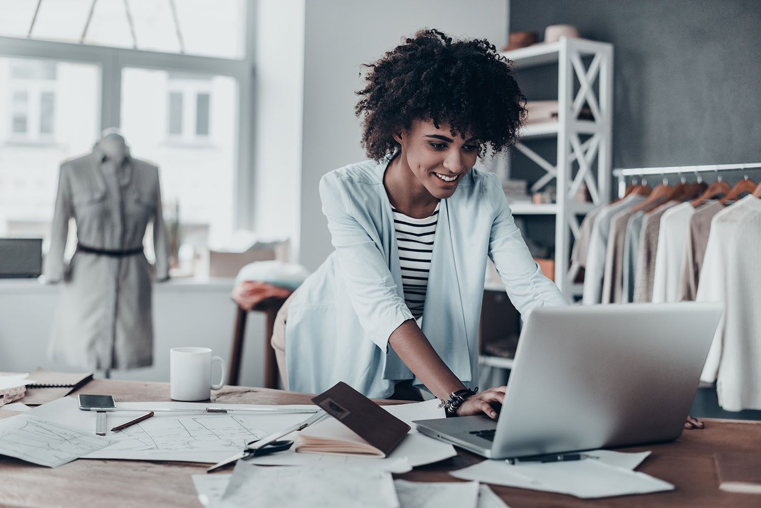 Woman at computer